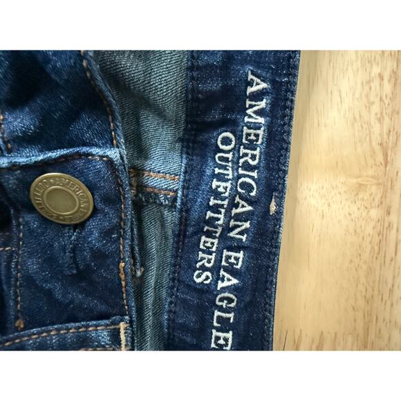 American Eagle Jegging Super Stretch Jeans Ripped Denim Size 8 Short - Picture 5 of 9